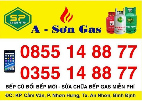 Cửa hàng A – Sơn Gas tại Bình Định 0855 14 88 77