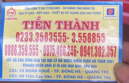Đại lý gas, bếp gas Tiến Thành tại Quảng Trị – 0886 359 555